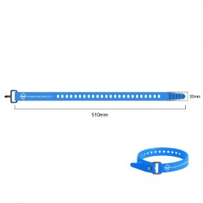 Branded aluminum buckle ski straps